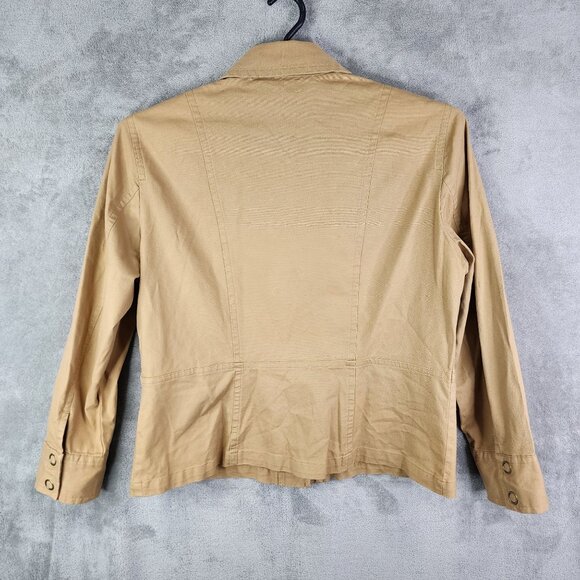 Womens Brown A.N.A Utility Jacket Button Down Long Sleeve Front Pockets Size XL - Picture 7 of 13
